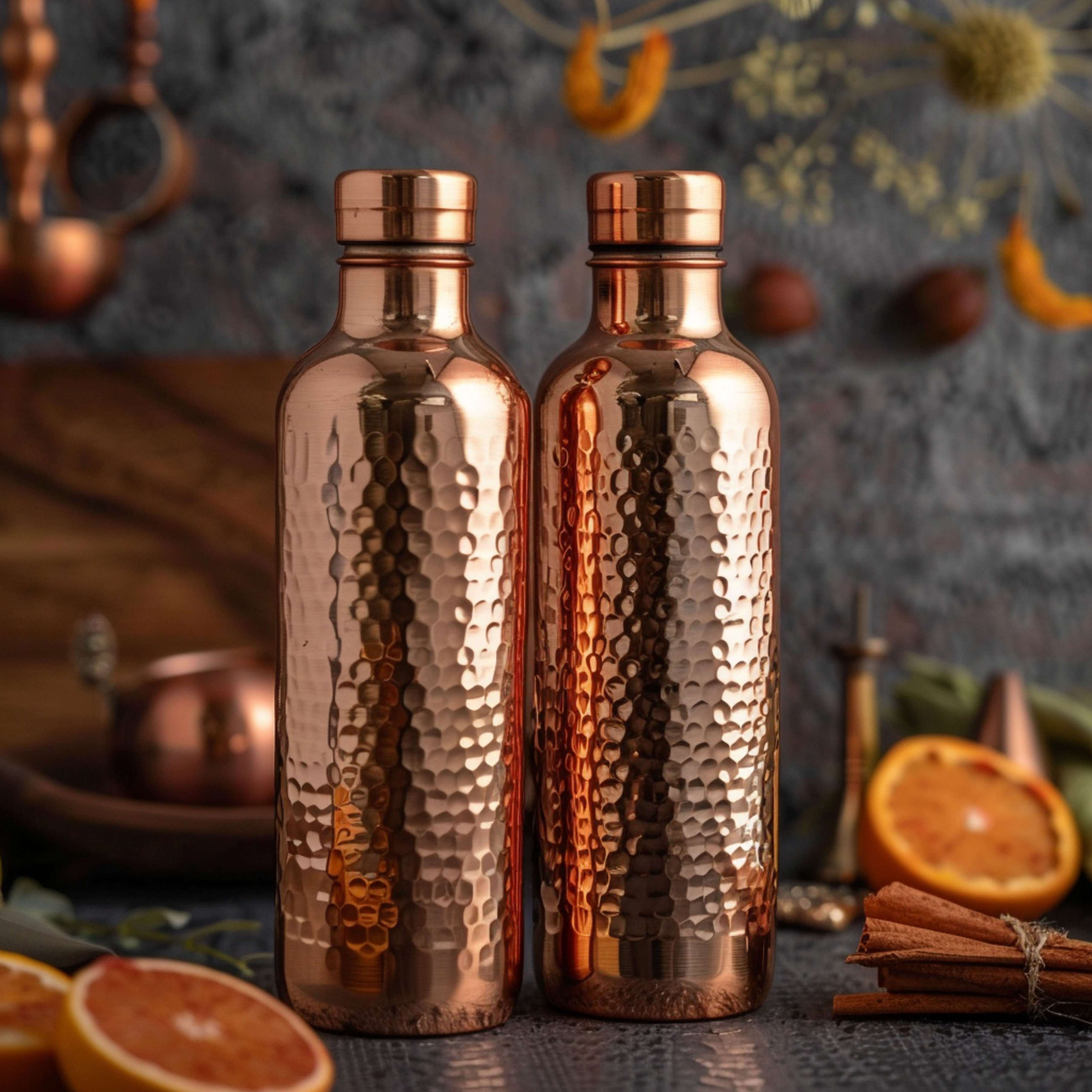 Hammered Copper Bottles